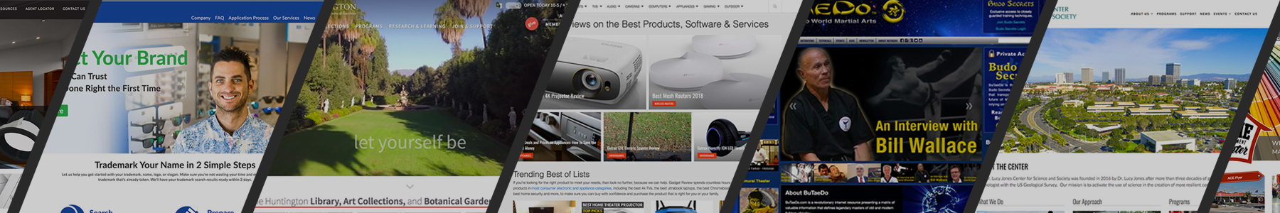 diagonal line of m4 interactive designed and developed websites